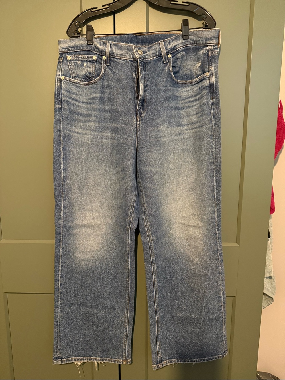 AYR Women's Secret Sauce Wide-Leg Faded Blue Jeans